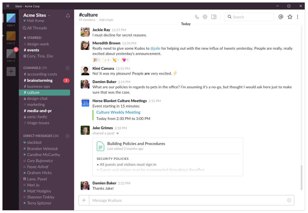 Slack Business Tool for Internal Communication
