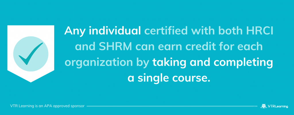Quote from the blog about getting multiple HRCI Credits with one course, set against a blue background